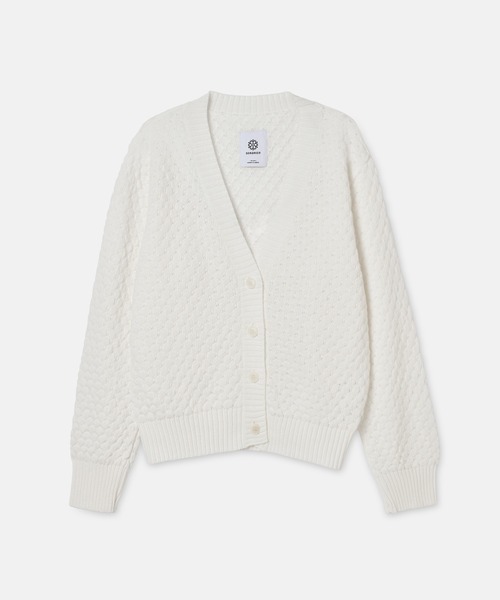 SEAGREEN(シーグリーン) PAPER WAFFLE CARDIGAN