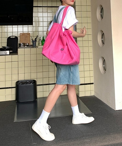 SEU(エスイーユー)の「【大容量】バン ワンショルダー ナチュラルトートバッグ 【オフィスカジュアル】【きれいめカジュアル】 レディース韓国風(トートバッグ・レディース・アイボリー/ブラック/オレンジ/ピンク/グリーン・フリー)」の17枚目の写真