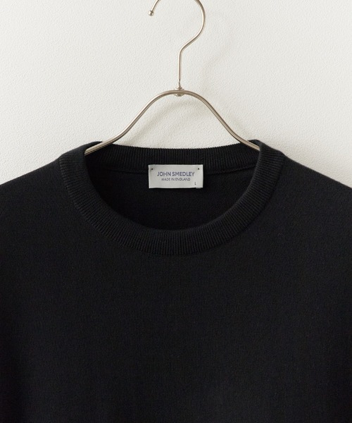 JOHN SMEDLEY(ジョンスメドレー)の「JOHN SMEDLEY/ジョンスメドレー TINDALL MENS T-SHIRT CN SS ウェルトヘム 半袖 コットンニットTシャツ 2026年 夏 夏服(Tシャツ/カットソー・メンズ・ブラック・M/L/XL)」の5枚目の写真