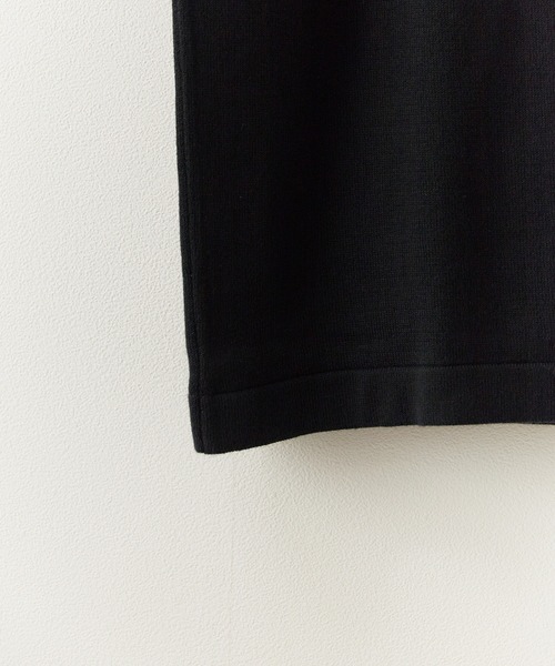 JOHN SMEDLEY(ジョンスメドレー)の「JOHN SMEDLEY/ジョンスメドレー TINDALL MENS T-SHIRT CN SS ウェルトヘム 半袖 コットンニットTシャツ 2026年 夏 夏服(Tシャツ/カットソー・メンズ・ブラック・M/L/XL)」の3枚目の写真