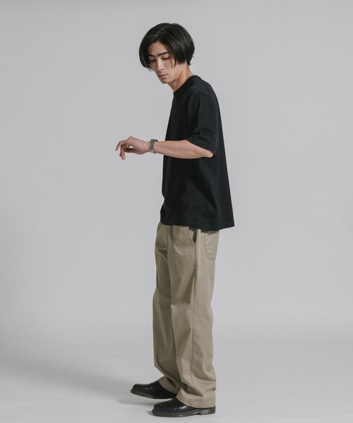 JOHN SMEDLEY(ジョンスメドレー)の「JOHN SMEDLEY/ジョンスメドレー TINDALL MENS T-SHIRT CN SS ウェルトヘム 半袖 コットンニットTシャツ 2026年 夏 夏服(Tシャツ/カットソー・メンズ・ブラック・M/L/XL)」の14枚目の写真