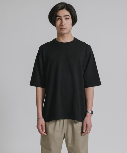 JOHN SMEDLEY(ジョンスメドレー)の「JOHN SMEDLEY/ジョンスメドレー TINDALL MENS T-SHIRT CN SS ウェルトヘム 半袖 コットンニットTシャツ 2026年 夏 夏服(Tシャツ/カットソー・メンズ・ブラック・M/L/XL)」の16枚目の写真
