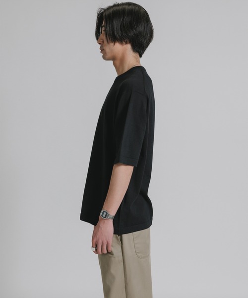 JOHN SMEDLEY(ジョンスメドレー)の「JOHN SMEDLEY/ジョンスメドレー TINDALL MENS T-SHIRT CN SS ウェルトヘム 半袖 コットンニットTシャツ 2026年 夏 夏服(Tシャツ/カットソー・メンズ・ブラック・M/L/XL)」の17枚目の写真