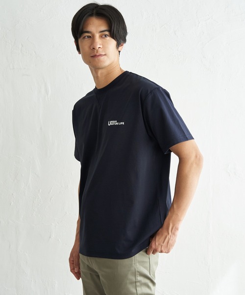 ikka（イッカ）の「【吸水速乾】URBAN NATURE LIFE アーバンネイチャーライフ ドライSP冷感プリントTシャツ（Tシャツ/カットソー・メンズ・ネイビー/ミント/ホワイト/グレイッシュベージュ・XL/L/M/S）」の4枚目の写真