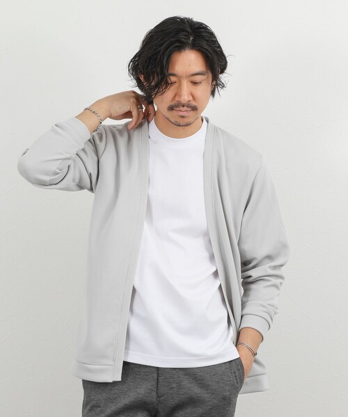 NOLLEY’S(ノーリーズ)の「【BECシリーズ】《ビジカジ対応》超長綿ハイゲージポンチ ジャケットTシャツ 26SS(Tシャツ/カットソー・メンズ・ホワイト/ブラウン/ライトグレー/アイボリー・S/M/L/XL)」の15枚目の写真