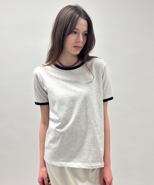 FUULLY STUDIO(フーリィーステューディオ)の「リンガールーズTEE(Tシャツ/カットソー・レディース・オートミール/オフホワイト/ブラック・FREE)」の5枚目の写真