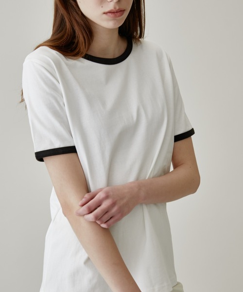 FUULLY STUDIO(フーリィーステューディオ)の「リンガールーズTEE(Tシャツ/カットソー・レディース・オートミール/オフホワイト/ブラック・FREE)」の12枚目の写真