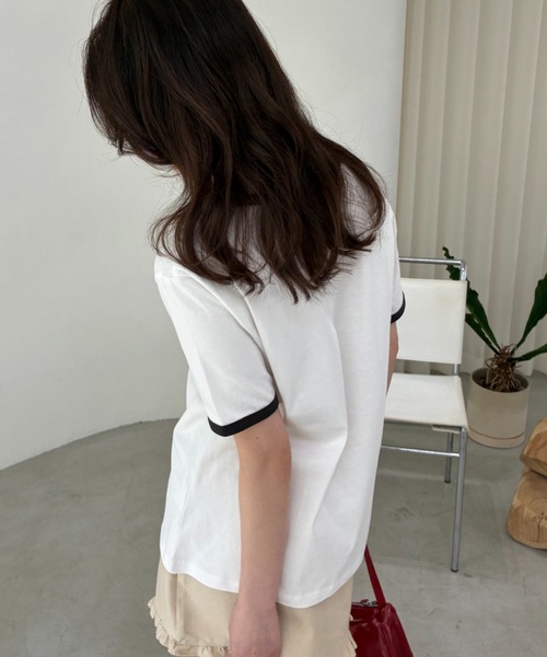 FUULLY STUDIO(フーリィーステューディオ)の「リンガールーズTEE(Tシャツ/カットソー・レディース・オートミール/オフホワイト/ブラック・FREE)」の20枚目の写真