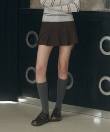 LEATHERY（レザリー）の「メロウプリーツコーデュロイスカート[BROWN]（スカート）」