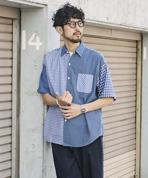 HINSON（ヒンソン）の「HINSON/ヒンソン リラックスフィット ブロードストライプ クレイジーパターン レギュラーカラー ショートスリーブシャツ（シャツ/ブラウス・メンズ・ネイビー/グレー/サックスブルー/その他9・MEDIUM/LARGE）」の22枚目の写真