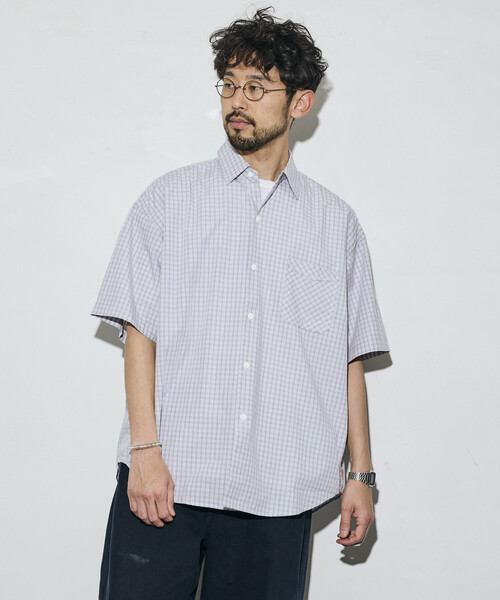 HINSON（ヒンソン）の「HINSON/ヒンソン リラックスフィット ブロードストライプ クレイジーパターン レギュラーカラー ショートスリーブシャツ（シャツ/ブラウス・メンズ・ネイビー/グレー/サックスブルー/その他9・MEDIUM/LARGE）」の15枚目の写真