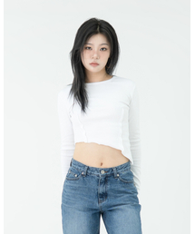 W Diagonal Long Sleeved/White