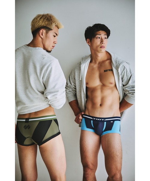 TOOT（トゥート）の「ダイアゴナル カッティング nano（ボクサーパンツ・メンズ・ネイビー/ホワイト/オリーブ・SMALL/MEDIUM/LARGE/X-LARGE）」の2枚目の写真