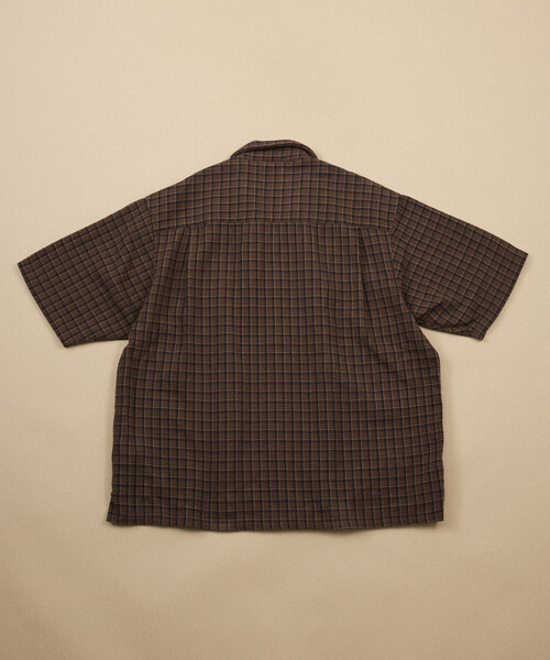 AUSTRALIAN COTTON オープンカラー チェックシャツ ショートスリーブ