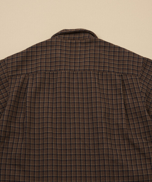 FREAK'S STORE(フリークスストア)の「AUSTRALIAN COTTON オープンカラー チェックシャツ ショートスリーブ/オーストラリアン コットン S/S OC SHT(シャツ/ブラウス・メンズ・ブラック/ベージュ/サックスブルー・LARGE/MEDIUM)」の20枚目の写真