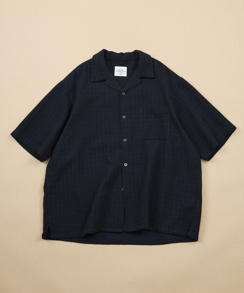 FREAK'S STORE(フリークスストア)の「AUSTRALIAN COTTON オープンカラー チェックシャツ ショートスリーブ/オーストラリアン コットン S/S OC SHT(シャツ/ブラウス・メンズ・ブラック/ベージュ/サックスブルー・LARGE/MEDIUM)」の18枚目の写真