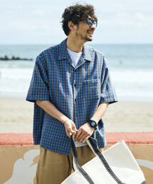 FREAK'S STORE | AUSTRALIAN COTTON オープンカラー チェックシャツ ショートスリーブ/オーストラリアン コットン S/S OC SHT(シャツ/ブラウス)