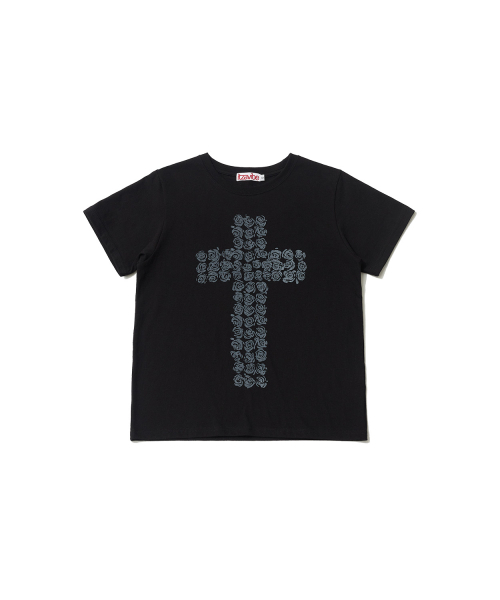 ITZAVIBE（イッザバイブ）の「FLOWER CROSS SLIM T SHIRT - BLACK（Tシャツ/カットソー・レディース・その他・FREE）」の6枚目の写真