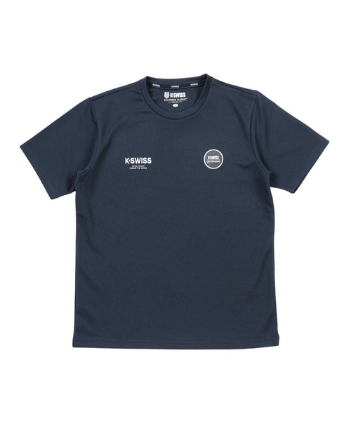 K-SWISS(ケースイス)の「【K-SWISS/ケースイス】ドライワッフルプリントクルーTシャツ/クルーネック 吸汗速乾 ストレッチ スポーツ カジュアル 春夏(Tシャツ/カットソー・メンズ・ブラック/ブルー/ネイビー・X-LARGE/LARGE/MEDIUM)」の5枚目の写真