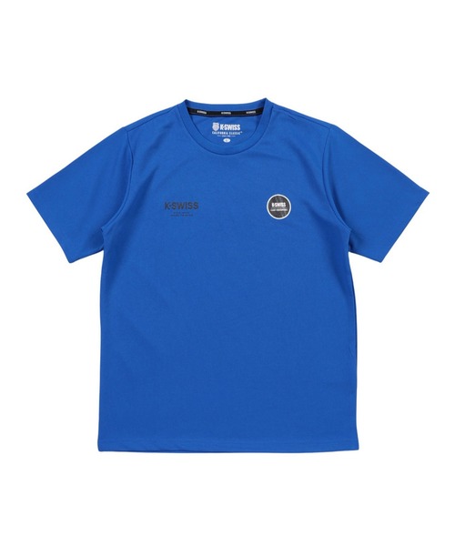 K-SWISS(ケースイス)の「【K-SWISS/ケースイス】ドライワッフルプリントクルーTシャツ/クルーネック 吸汗速乾 ストレッチ スポーツ カジュアル 春夏(Tシャツ/カットソー・メンズ・ブラック/ブルー/ネイビー・X-LARGE/LARGE/MEDIUM)」の6枚目の写真