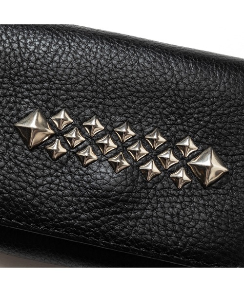 CALEE（キャリー）の「STUDS LEATHER MULTI WALLET（財布・メンズ・ブラック・FREE）」の2枚目の写真