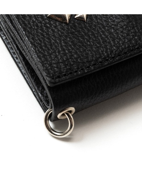 CALEE（キャリー）の「STUDS LEATHER MULTI WALLET（財布・メンズ・ブラック・FREE）」の3枚目の写真