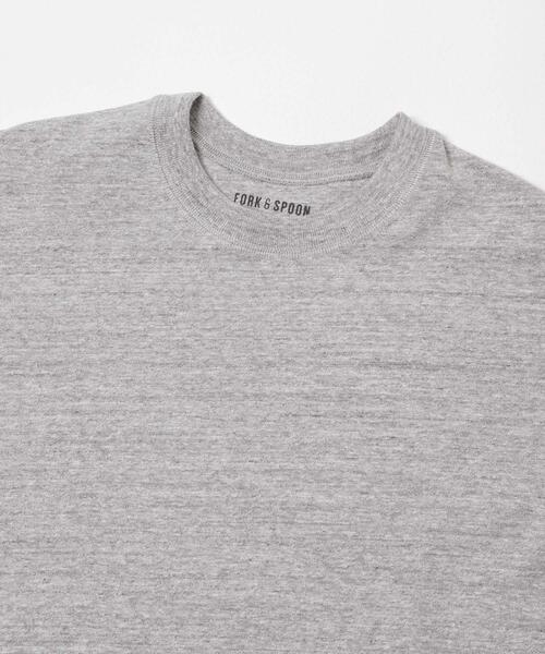 FORK&SPOON(フォークアンドスプーン)の「FORK&SPOON リサイクルコットンショートスリーブTシャツ(Tシャツ/カットソー・レディース・ブラック/グレー系その他/オフホワイト・1)」の9枚目の写真
