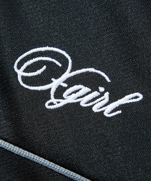X-girl（エックスガール）の「LOGO PATCHED ZIP UP JERSEY COMPACT HOODIE（パーカー・レディース・ブラック/グレー・M/S）」の6枚目の写真