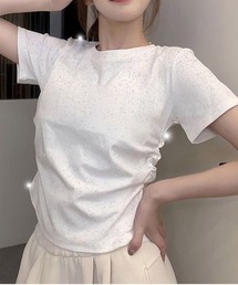 ラメ入りショートtシャツ