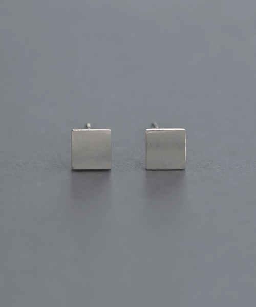 abaskdesign(アバスクデザイン)の「金属アレルギー対応 スクエアスタッドピアス(ピアス(両耳用)・レディース・ゴールド/シルバー・FREE)」の11枚目の写真