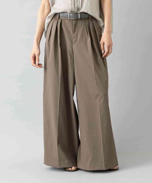 MICHEL KLEIN(ミッシェル・クラン)の「2タックワイドチノパンツ(チノパンツ・レディース・ネイビー/ベージュ・38/40)」の22枚目の写真