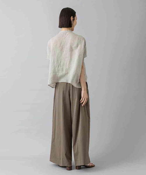 MICHEL KLEIN(ミッシェル・クラン)の「2タックワイドチノパンツ(チノパンツ・レディース・ネイビー/ベージュ・38/40)」の18枚目の写真