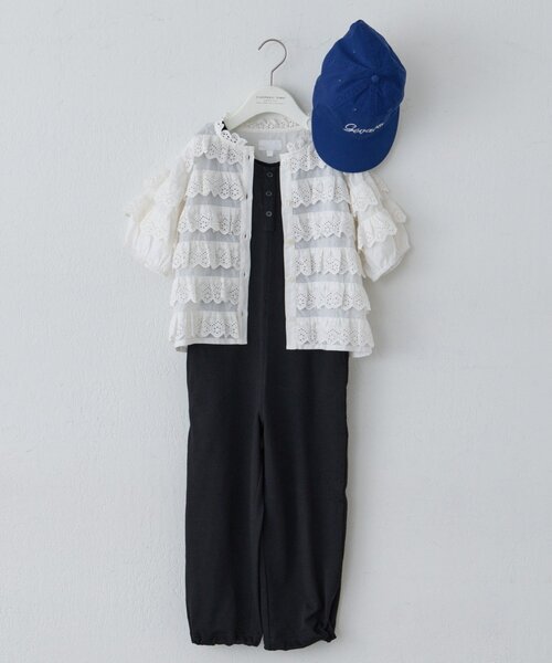 CIAOPANIC TYPY（チャオパニックティピー）の「【KIDS】【india】スカラップレースティアードブラウス（シャツ/ブラウス・キッズ・ブラック/ホワイト・110/130/150）」の11枚目の写真