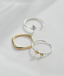 3PCS プチ トゥインクル セット ピンキー リング