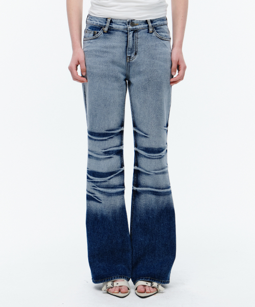 Midnight Move(ミッドナイトムーブ)の「wrinkle denim pants (blue)(デニムパンツ・レディース・その他・SMALL/MEDIUM)」の4枚目の写真