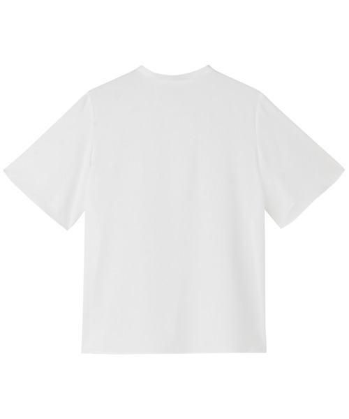 TOKYO SHIRTS(トウキョウシャツ)の「シルキーサテン ピンタック ブラウス 半袖(シャツ/ブラウス・レディース・ホワイト/ネイビー・M/L/LL)」の4枚目の写真