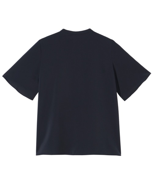 TOKYO SHIRTS(トウキョウシャツ)の「シルキーサテン ピンタック ブラウス 半袖(シャツ/ブラウス・レディース・ホワイト/ネイビー・M/L/LL)」の9枚目の写真