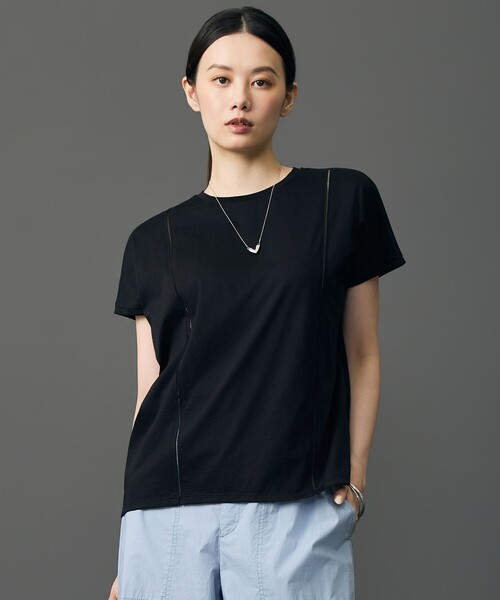 自由区(ジユウク)の「オフボディ プルオーバー(Tシャツ/カットソー・レディース・ネイビー系/ベージュ系/ブラック系/ワイン系/ピンク系/ブラック系5・44/46)」の2枚目の写真