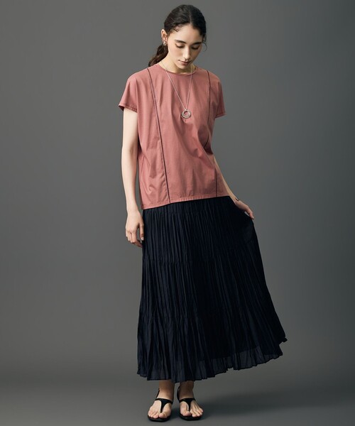 自由区(ジユウク)の「オフボディ プルオーバー(Tシャツ/カットソー・レディース・ネイビー系/ベージュ系/ブラック系/ワイン系/ピンク系/ブラック系5・44/46)」の14枚目の写真