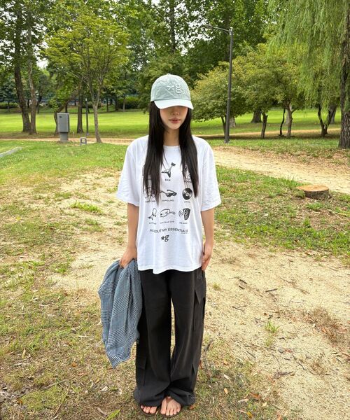 GRUNDEN(グルンデン)の「DOUBLE POCKET CARGO PANTS (BLACK-BROWN)(その他パンツ・レディース・その他・OS)」の2枚目の写真