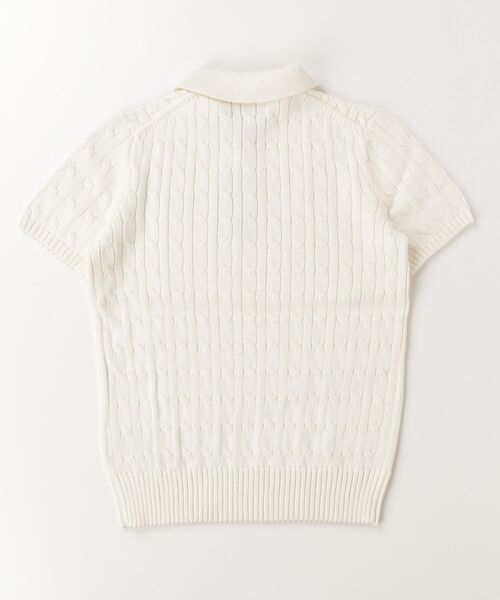 POLO RALPH LAUREN CHILDRENSWEAR(ポロ ラルフ ローレン チルドレンズウェア)の「ケーブルニット コットン ポロカラー セーター(ニット/セーター・キッズ・ナチュラル・L/M/XL)」の2枚目の写真
