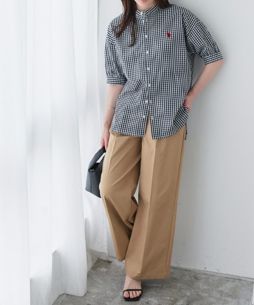 U.S. POLO ASSN.（ユーエスポロアッスン）の「U.S. POLO ASSN. ロング丈ボリュームスリーブブラウス（シャツ/ブラウス・レディース・オフホワイト/ブラック系その他/ブルー系その他/ネイビー系・3L/LL/L/M）」の22枚目の写真