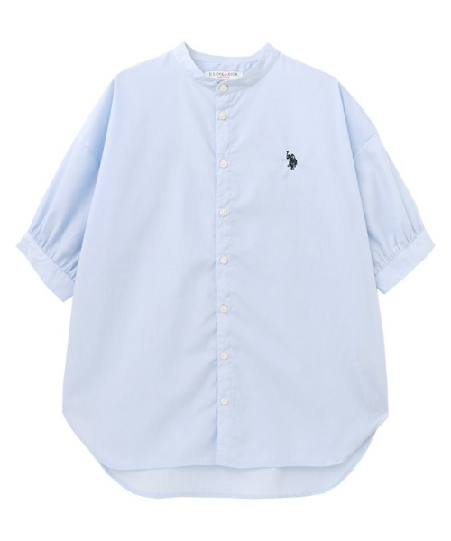U.S. POLO ASSN.（ユーエスポロアッスン）の「U.S. POLO ASSN. ロング丈ボリュームスリーブブラウス（シャツ/ブラウス・レディース・オフホワイト/ブラック系その他/ブルー系その他/ネイビー系・3L/LL/L/M）」の11枚目の写真