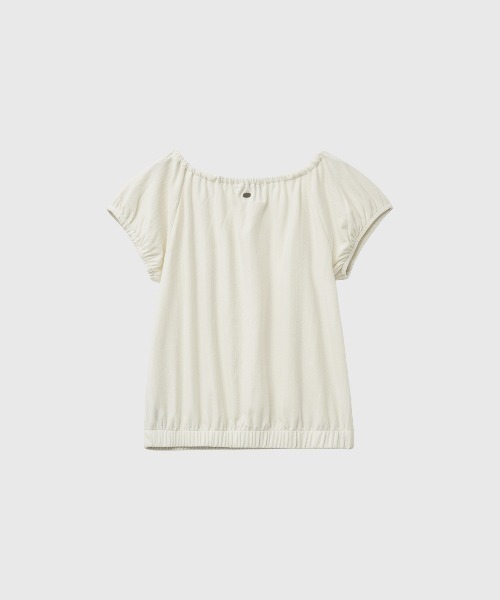 GENERAL IDEA(ジェネラルアイデア)の「【GENERAL IDEA】キャップスリーブシャーリングTシャツ / CAP SLEEVE SHIRRING T-SHIRT(Tシャツ/カットソー・レディース・ブラック/アイボリー・L/M/S)」の10枚目の写真