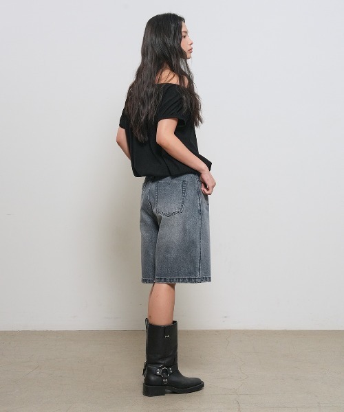 GENERAL IDEA(ジェネラルアイデア)の「【GENERAL IDEA】キャップスリーブシャーリングTシャツ / CAP SLEEVE SHIRRING T-SHIRT(Tシャツ/カットソー・レディース・ブラック/アイボリー・L/M/S)」の16枚目の写真
