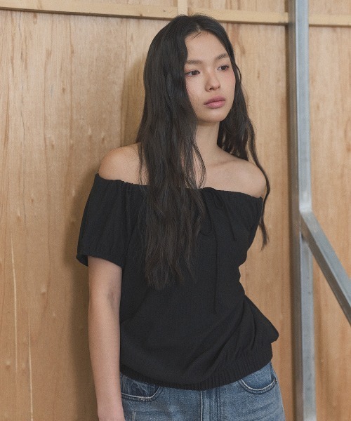 GENERAL IDEA(ジェネラルアイデア)の「【GENERAL IDEA】キャップスリーブシャーリングTシャツ / CAP SLEEVE SHIRRING T-SHIRT(Tシャツ/カットソー・レディース・ブラック/アイボリー・L/M/S)」の14枚目の写真
