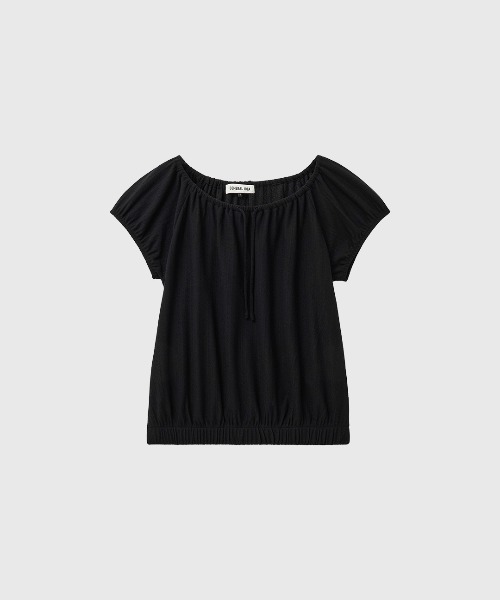 GENERAL IDEA(ジェネラルアイデア)の「【GENERAL IDEA】キャップスリーブシャーリングTシャツ / CAP SLEEVE SHIRRING T-SHIRT(Tシャツ/カットソー・レディース・ブラック/アイボリー・L/M/S)」の17枚目の写真