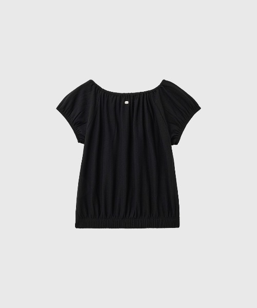 GENERAL IDEA(ジェネラルアイデア)の「【GENERAL IDEA】キャップスリーブシャーリングTシャツ / CAP SLEEVE SHIRRING T-SHIRT(Tシャツ/カットソー・レディース・ブラック/アイボリー・L/M/S)」の18枚目の写真