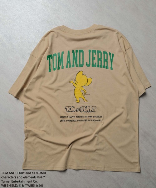 Tom&Jerry(トムアンドジェリー)の「TOM&JERRY バックプリントオーバーサイズTシャツ メンズ(T26-103)(Tシャツ/カットソー・メンズ・ホワイト系その他3/オフホワイト/ベージュ/オレンジ/ネイビー/ホワイト系その他2/チャコール/ブルー系その他/グリーン系その他/ブラック/ダークグリーン/モカ/グレー系その他/杢グレー/ブラック系その他/ホワイト系その他・L/M/XL)」の11枚目の写真