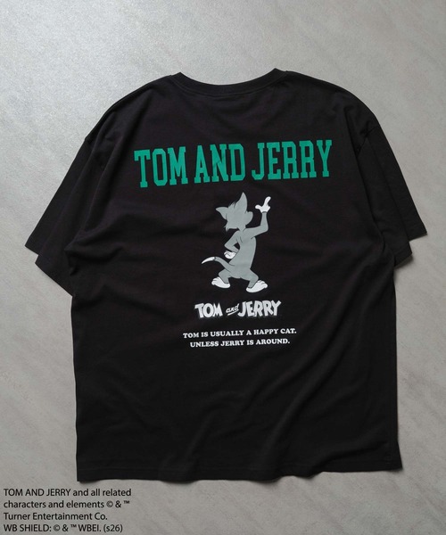 Tom&Jerry(トムアンドジェリー)の「TOM&JERRY バックプリントオーバーサイズTシャツ メンズ(T26-103)(Tシャツ/カットソー・メンズ・ホワイト系その他3/オフホワイト/ベージュ/オレンジ/ネイビー/ホワイト系その他2/チャコール/ブルー系その他/グリーン系その他/ブラック/ダークグリーン/モカ/グレー系その他/杢グレー/ブラック系その他/ホワイト系その他・L/M/XL)」の6枚目の写真
